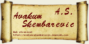 Avakum Škembarević vizit kartica